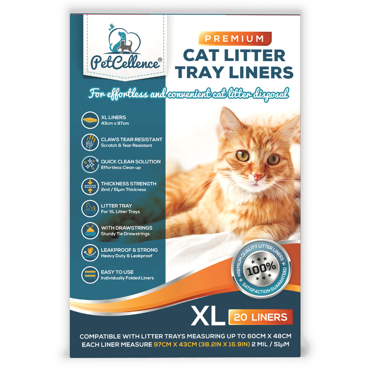 PetCellence Cat Litter Tray Liners 