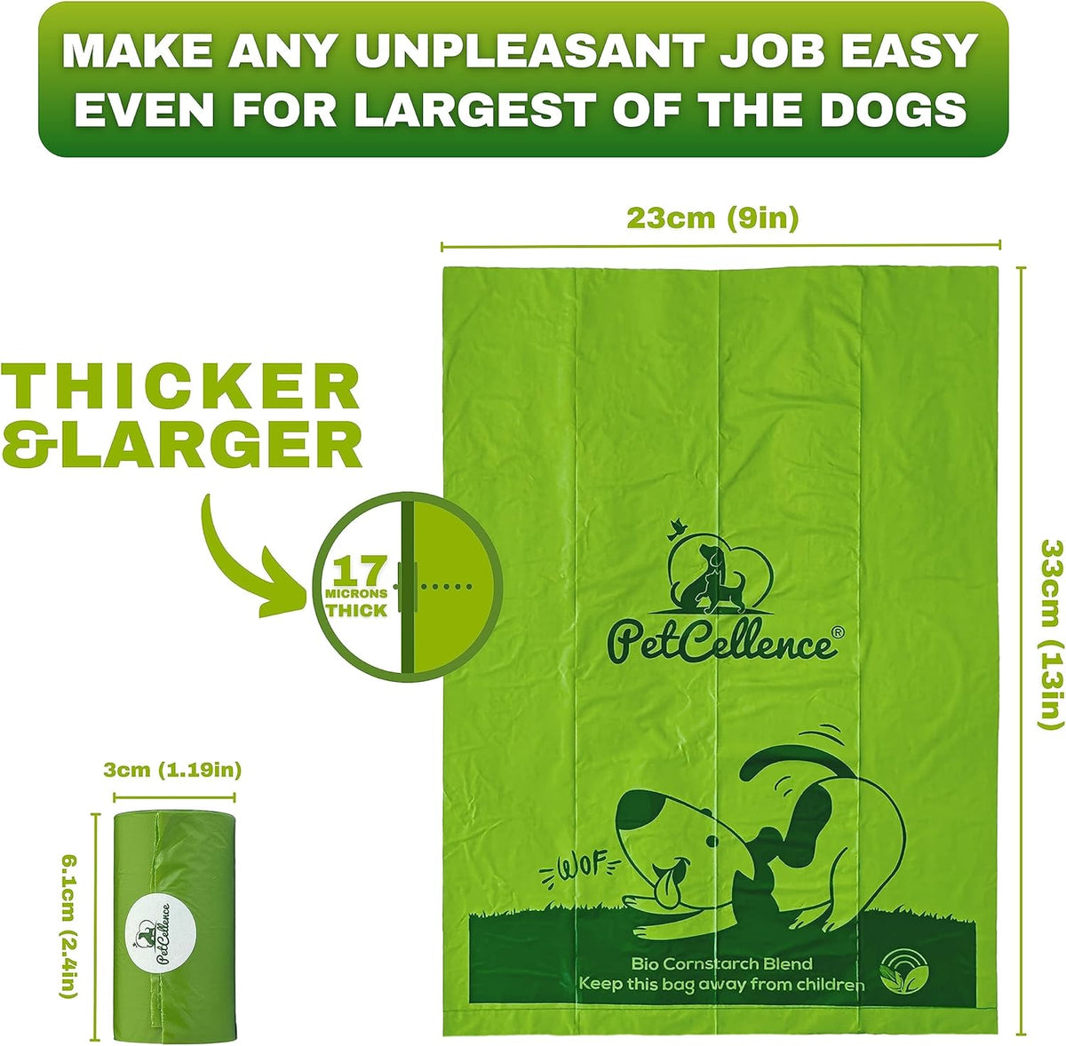 PetCellence 270 pack unscented dog poo bags