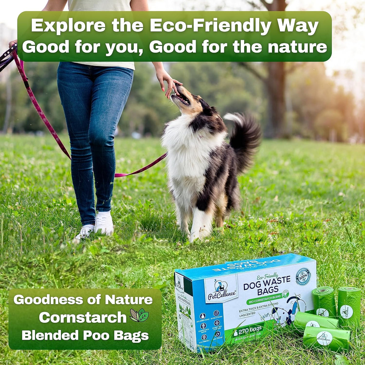 PetCellence 270 pack unscented dog poo bags, fits a standard dispenser