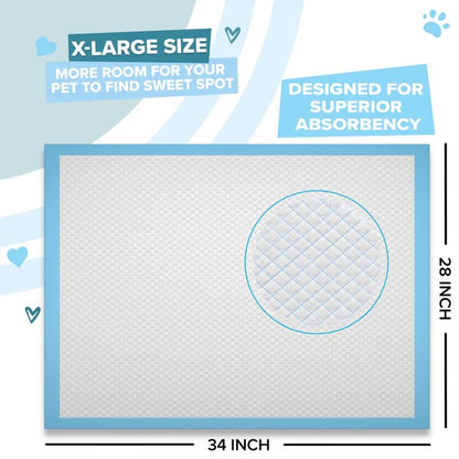 PetCellence XL dog pads showing the instant-gel absorbent core