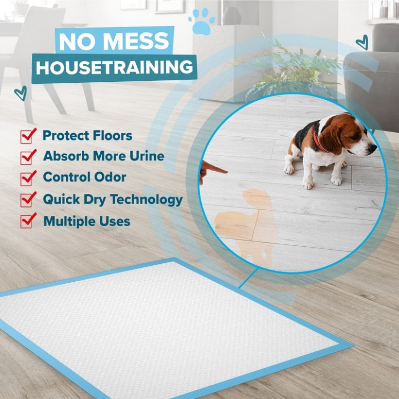 PetCellence pee pads for dogs, leak-proof backing