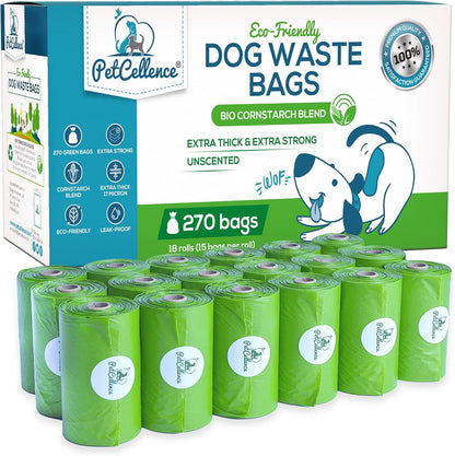 PetCellence 270 pack unscented dog poo bags on rolls