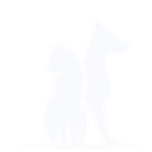 A very light gray graphic on a white background showing two faint dog silhouettes, with small text at the bottom reading petcellence puppy pads