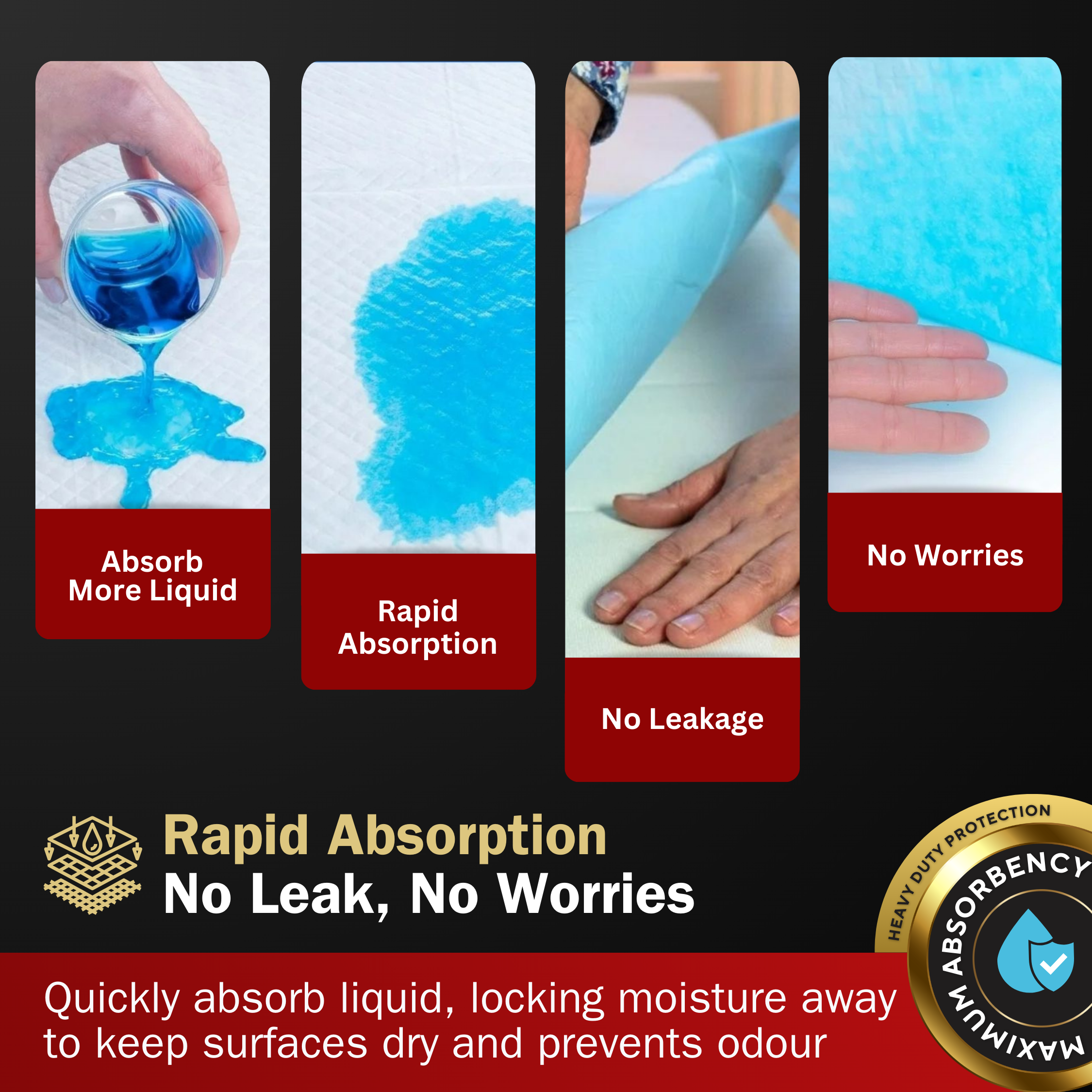 30 Disposable Incontinence Bed Pads | 60 x 90 cm Waterproof Incontinence Bed Sheet