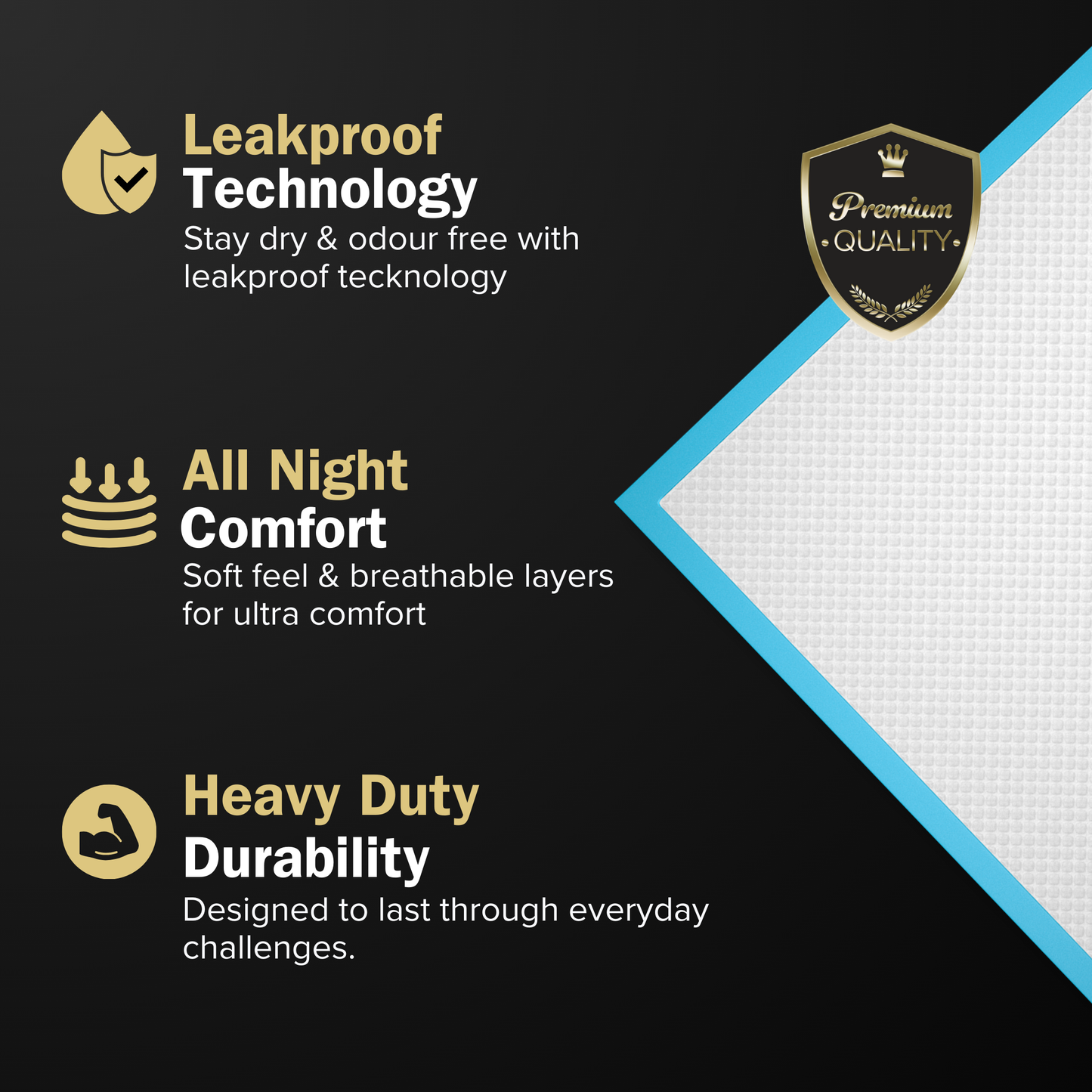 iDEVISE incontinence bed pad protecting a mattress