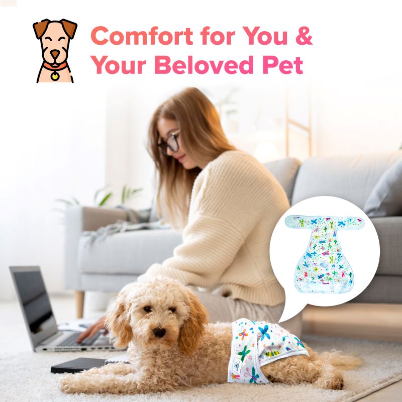 PetCellence washable dog nappies, waterproof PUL outer layer