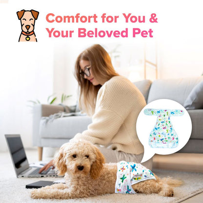 PetCellence washable dog nappies, waterproof PUL outer layer