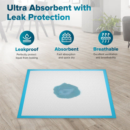 Absorbency of a PetCellence puppy pad, liquid locked into the polymer core