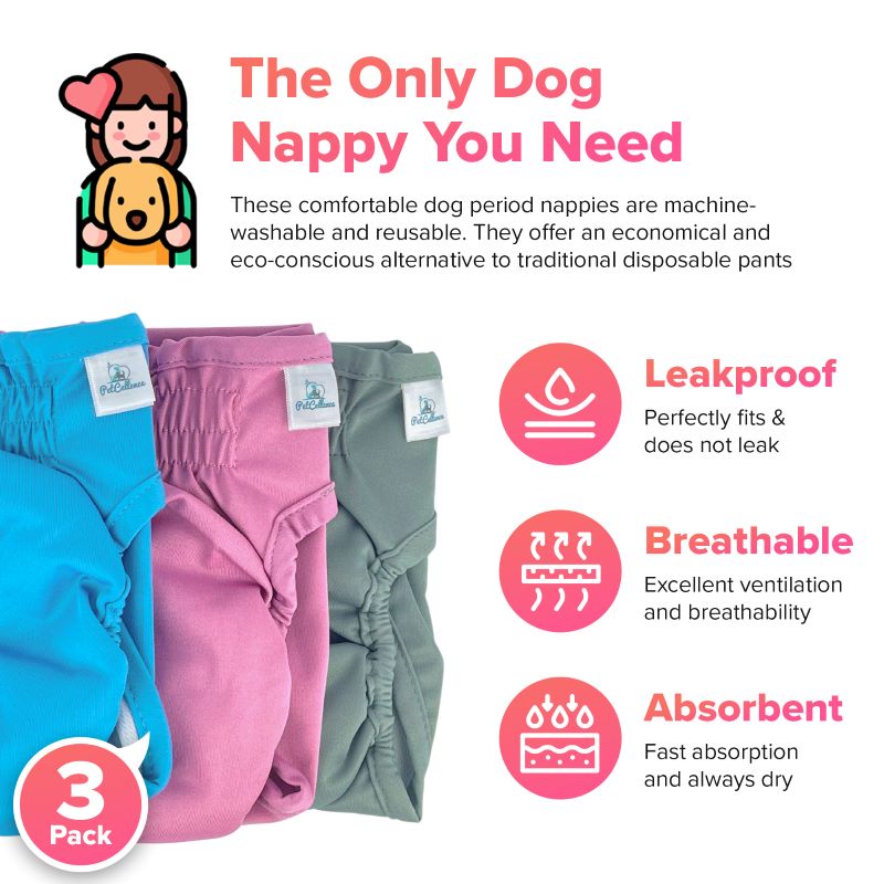 PetCellence dog period pants in plain colours