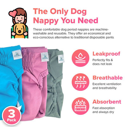 PetCellence dog period pants in plain colours